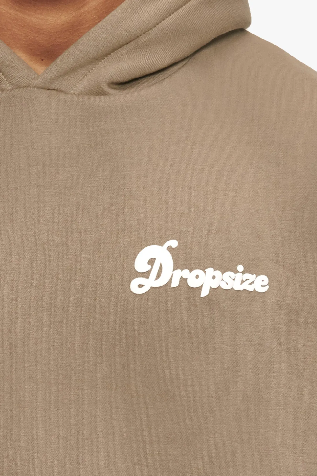 HEAVY OVERSIZE BUBBLE LOGO HOODIE SILVER MINK