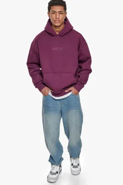 HEAVY OVERSIZE CENTER HD HOODIE GRAPE WINE