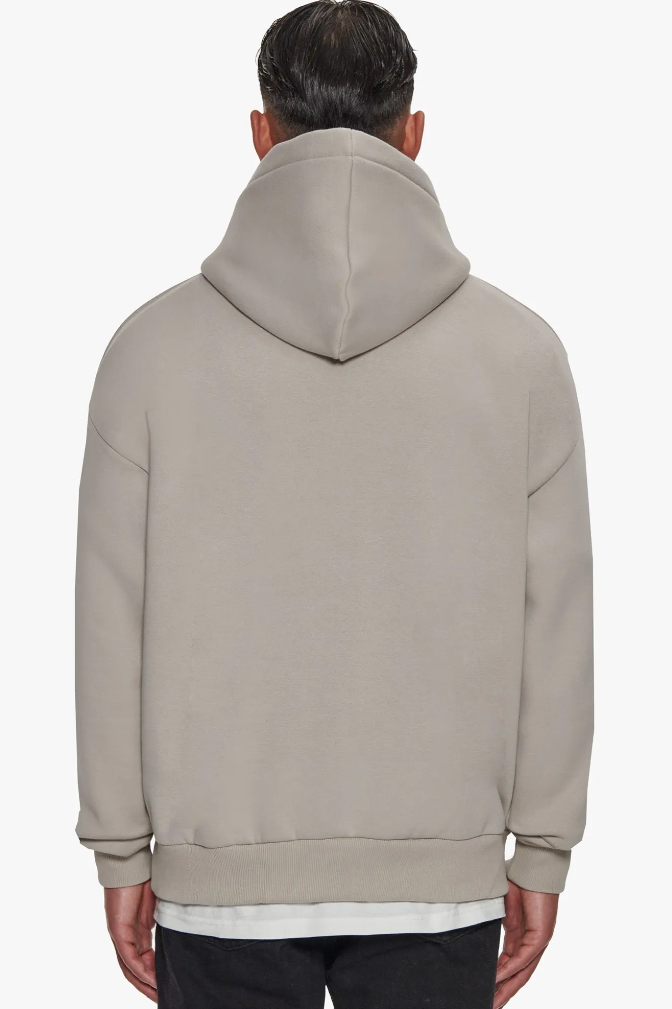 HEAVY OVERSIZE CENTER HD HOODIE STONE