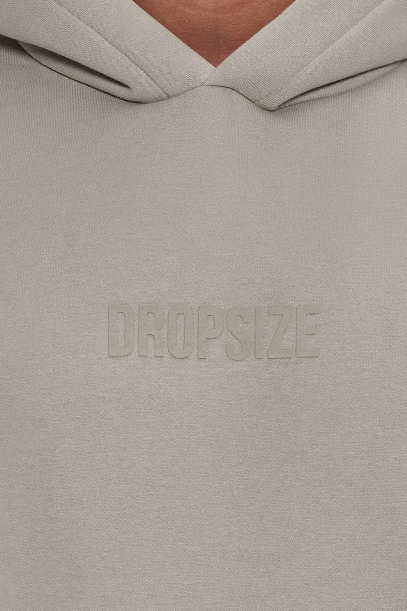 HEAVY OVERSIZE CENTER HD HOODIE STONE