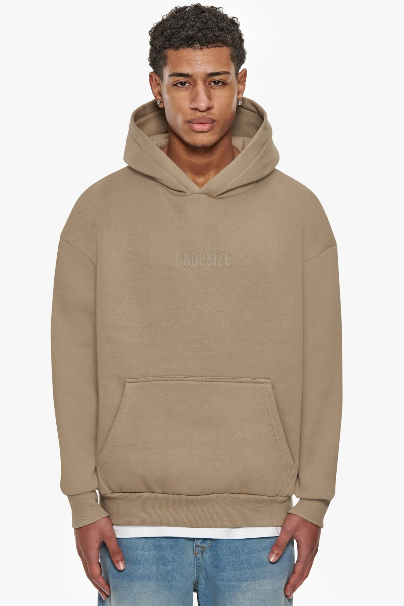 HEAVY OVERSIZE CENTER HD HOODIE WEATHERED TEAK
