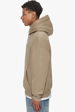 HEAVY OVERSIZE CENTER HD HOODIE WEATHERED TEAK