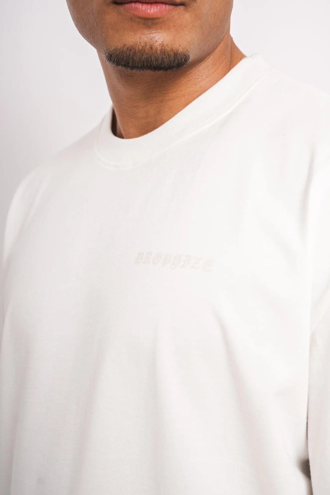 HEAVY OVERSIZE CIRCLE DESIGN T-SHIRT CREAM/ COCONUT