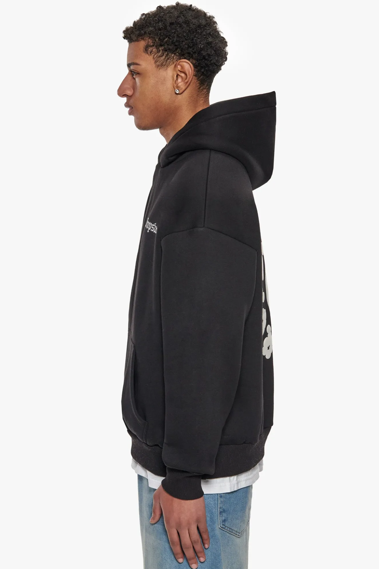 HEAVY OVERSIZE CLOUD CREW HOODIE BLACK