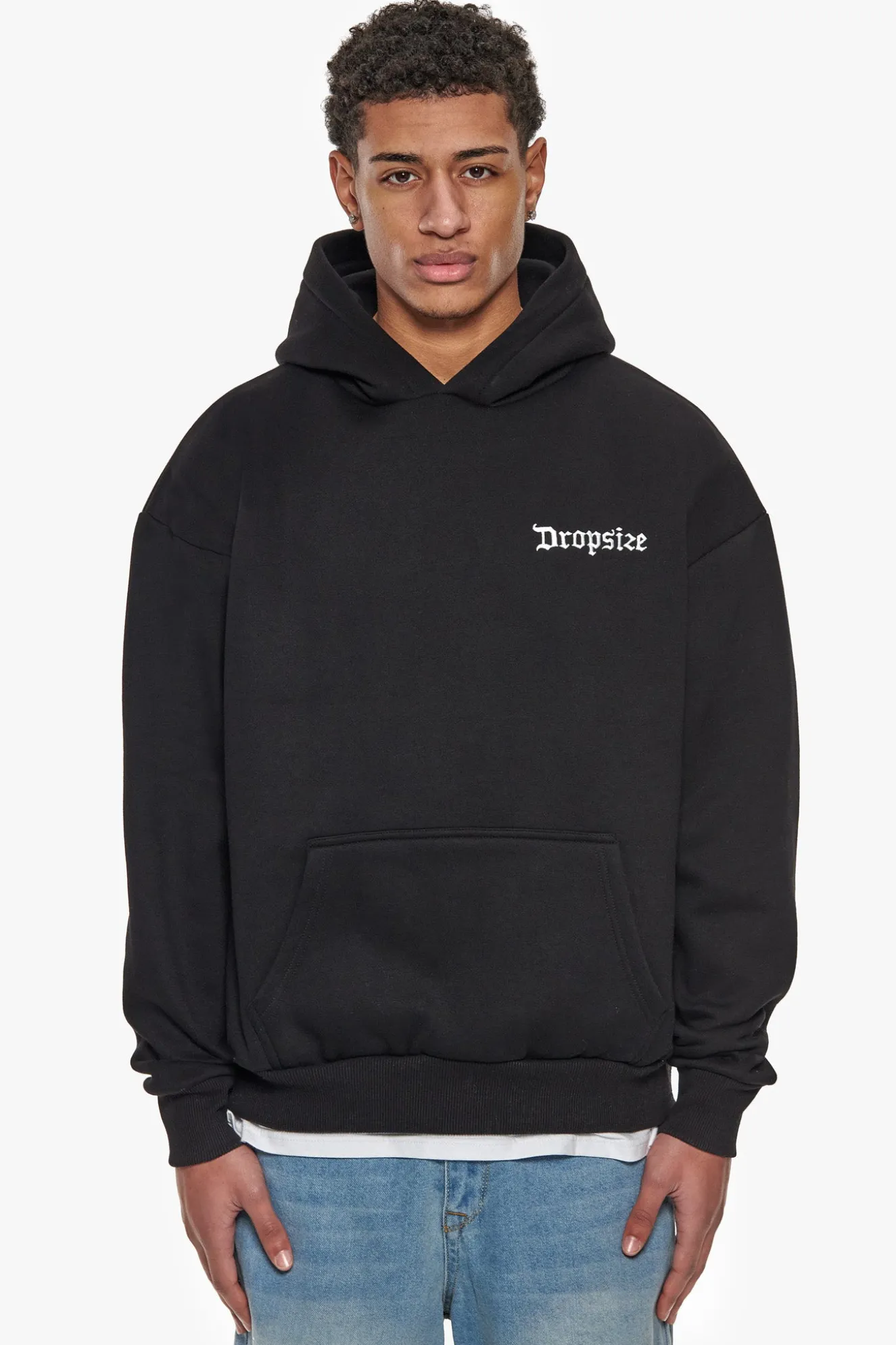 HEAVY OVERSIZE CLOUD CREW HOODIE BLACK