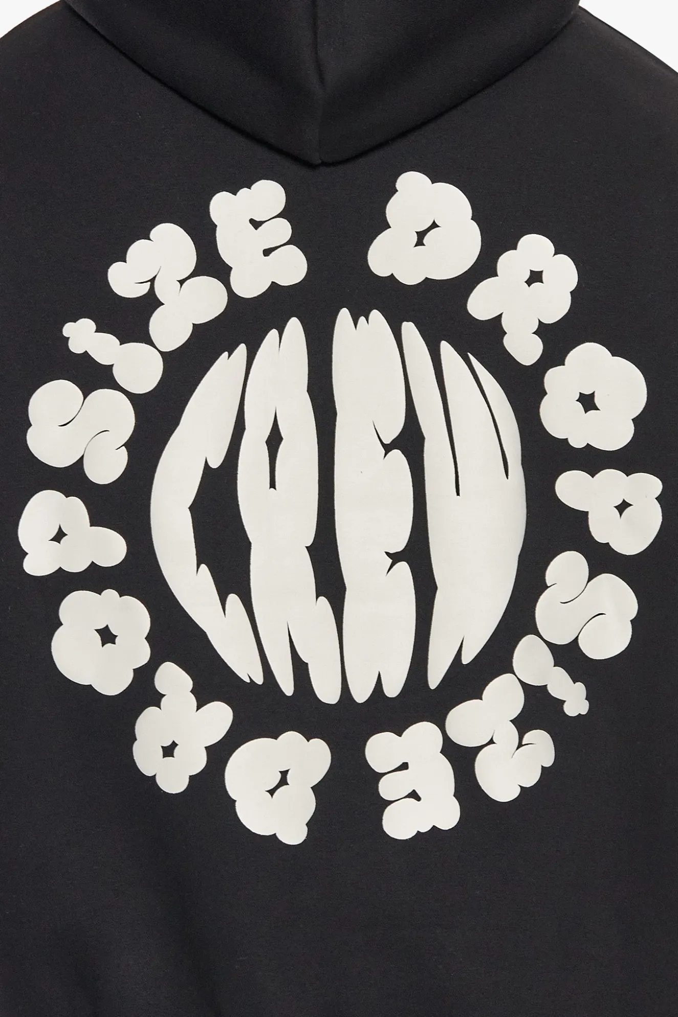 HEAVY OVERSIZE CLOUD CREW HOODIE BLACK