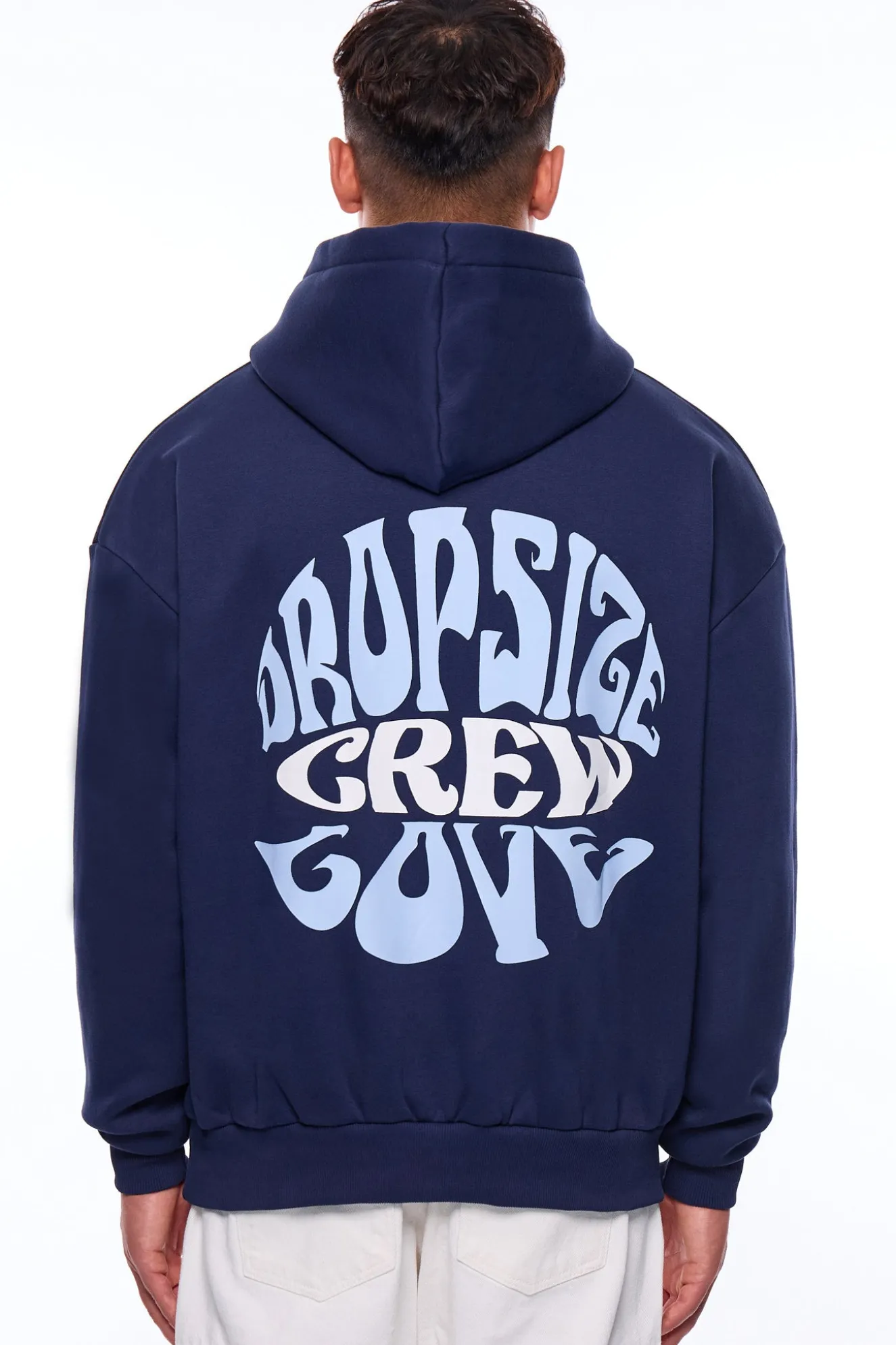 HEAVY OVERSIZE CREW LOVE HOODIE BLACK IRIS