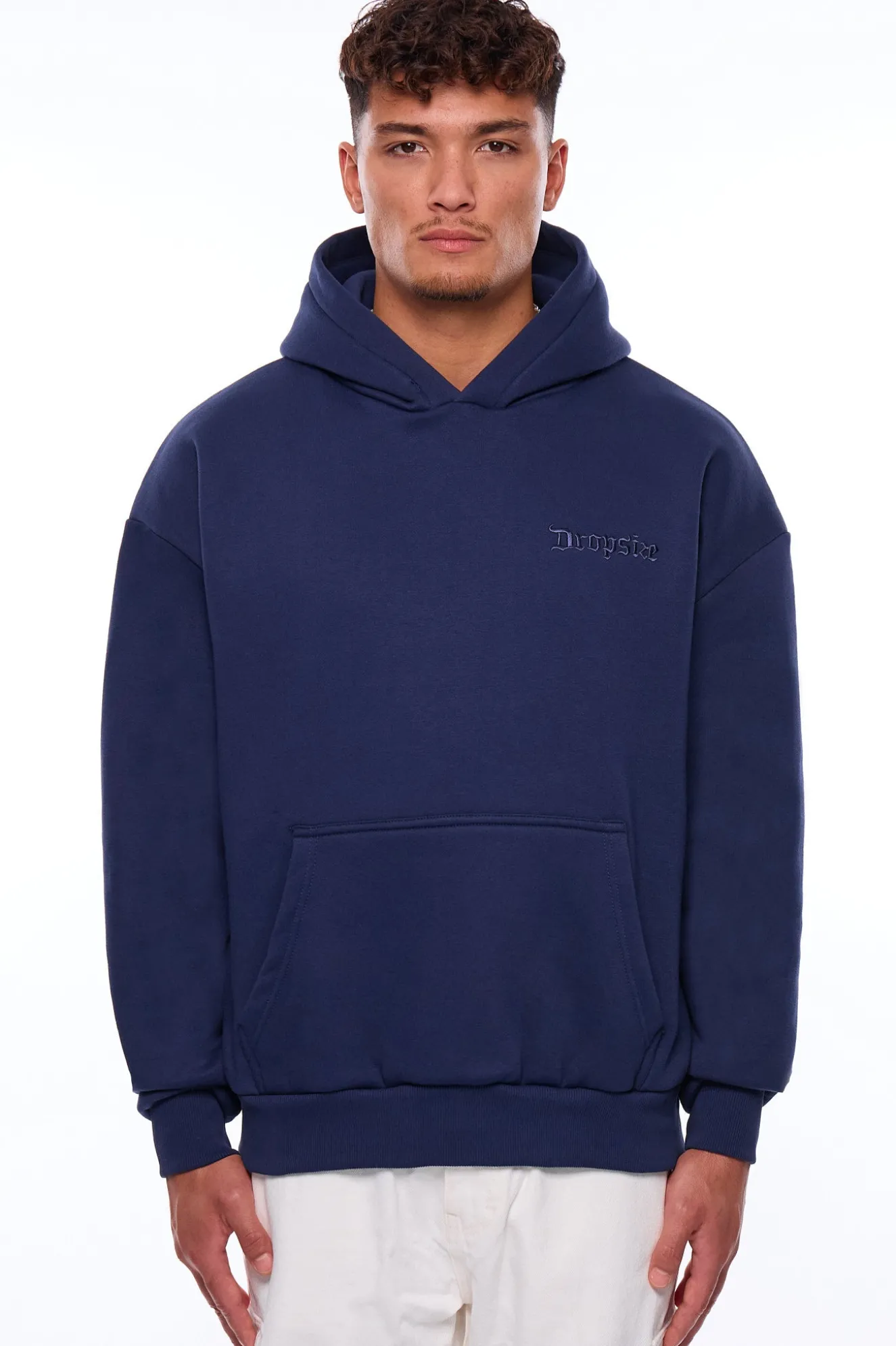 HEAVY OVERSIZE CREW LOVE HOODIE BLACK IRIS