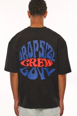 HEAVY OVERSIZE CREW LOVE T-SHIRT BLACK