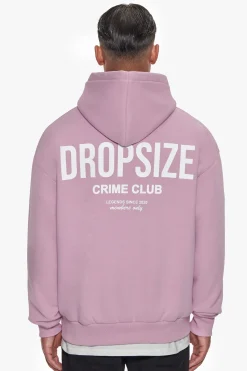 HEAVY OVERSIZE CRIME CLUB HOODIE LILAC