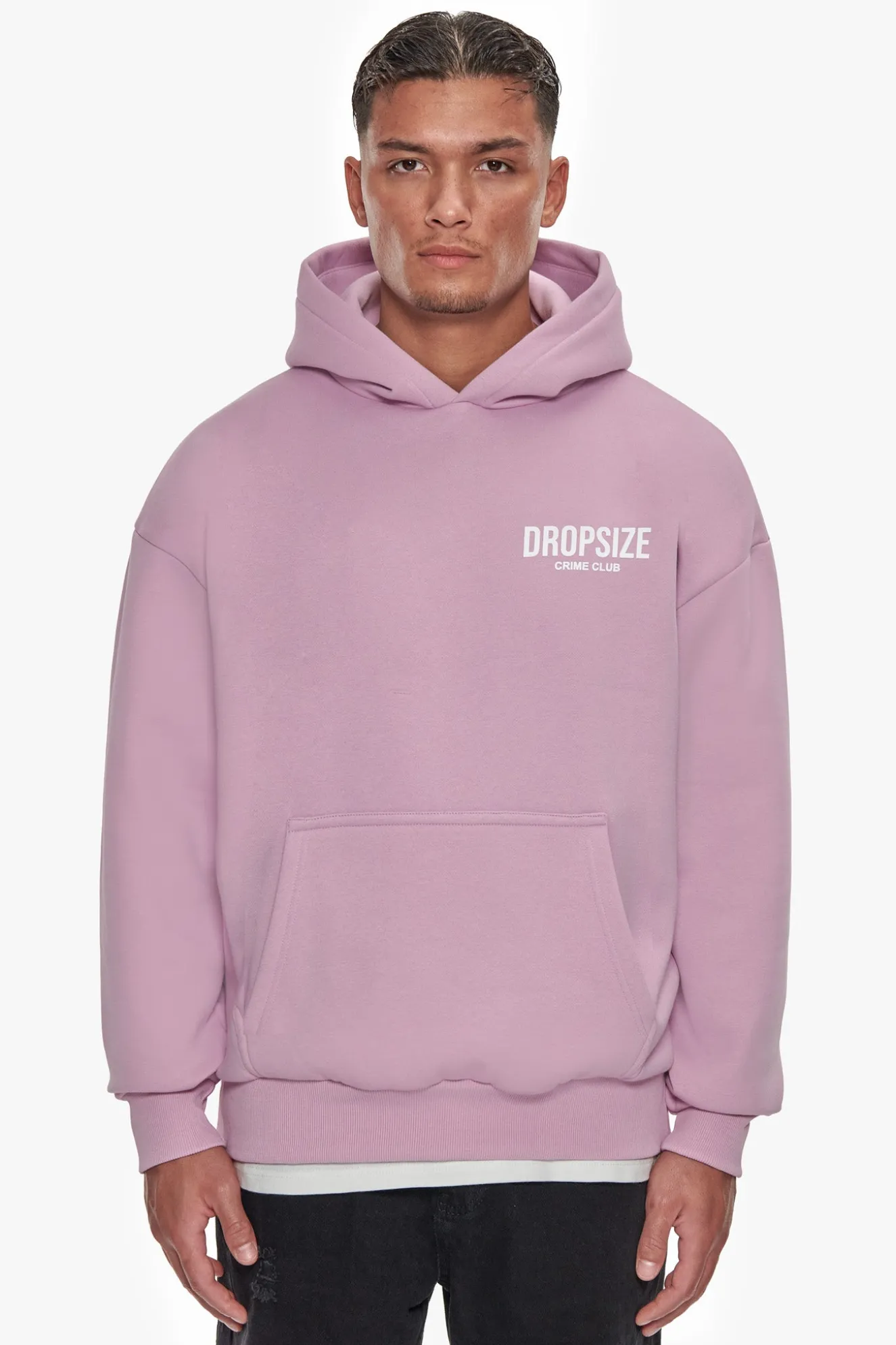HEAVY OVERSIZE CRIME CLUB HOODIE LILAC
