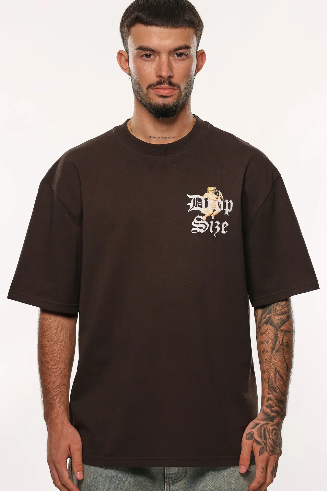 HEAVY OVERSIZE CUPIDO T-SHIRT WASHED BLACK