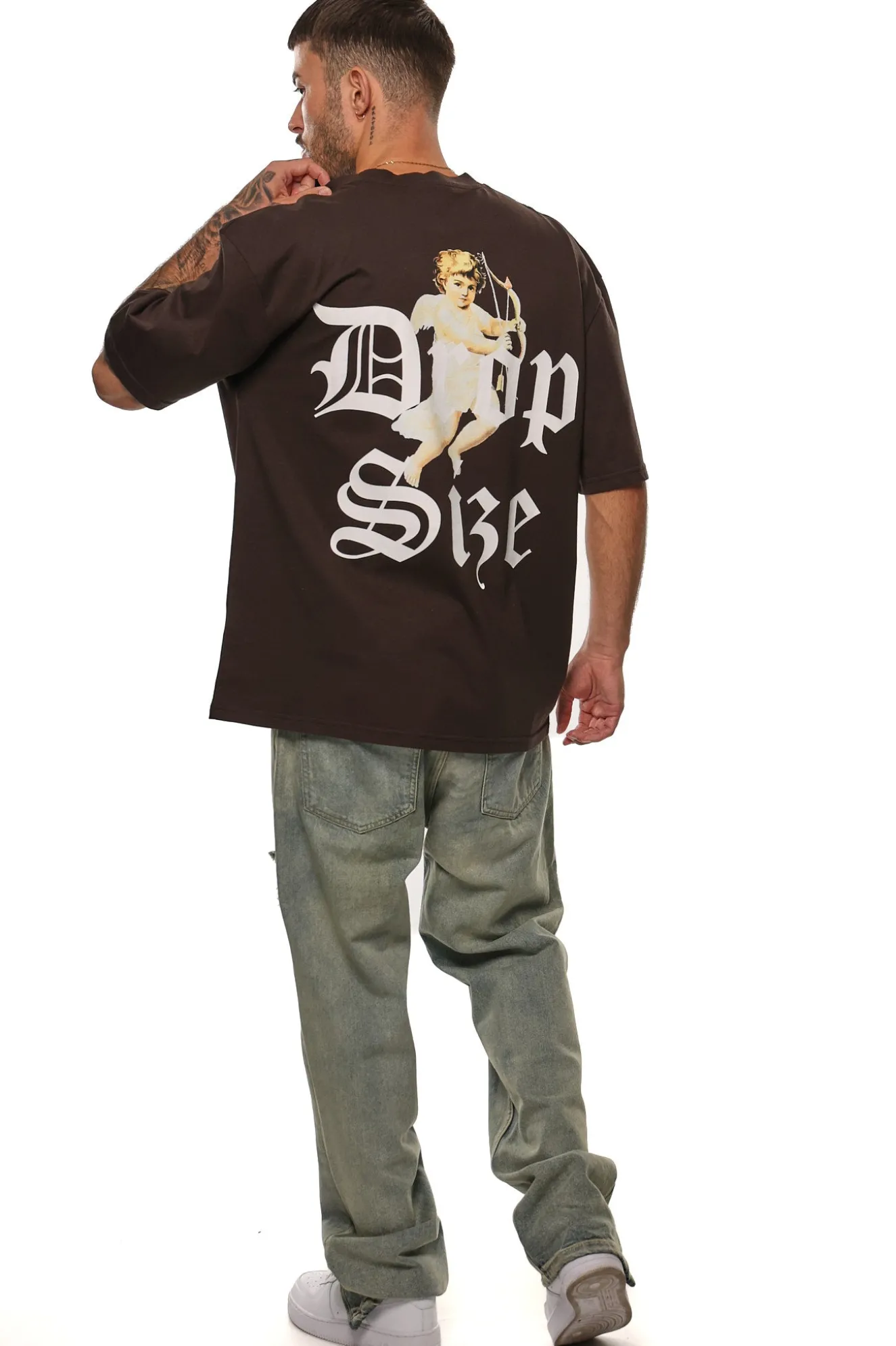 HEAVY OVERSIZE CUPIDO T-SHIRT WASHED BLACK