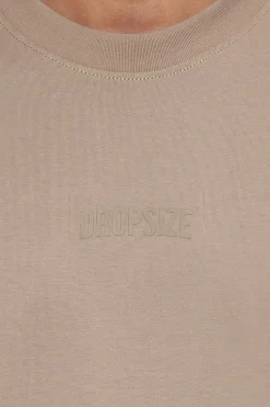 HEAVY OVERSIZE CURVED HD LOGO T-SHIRT WEATHERED TEAK