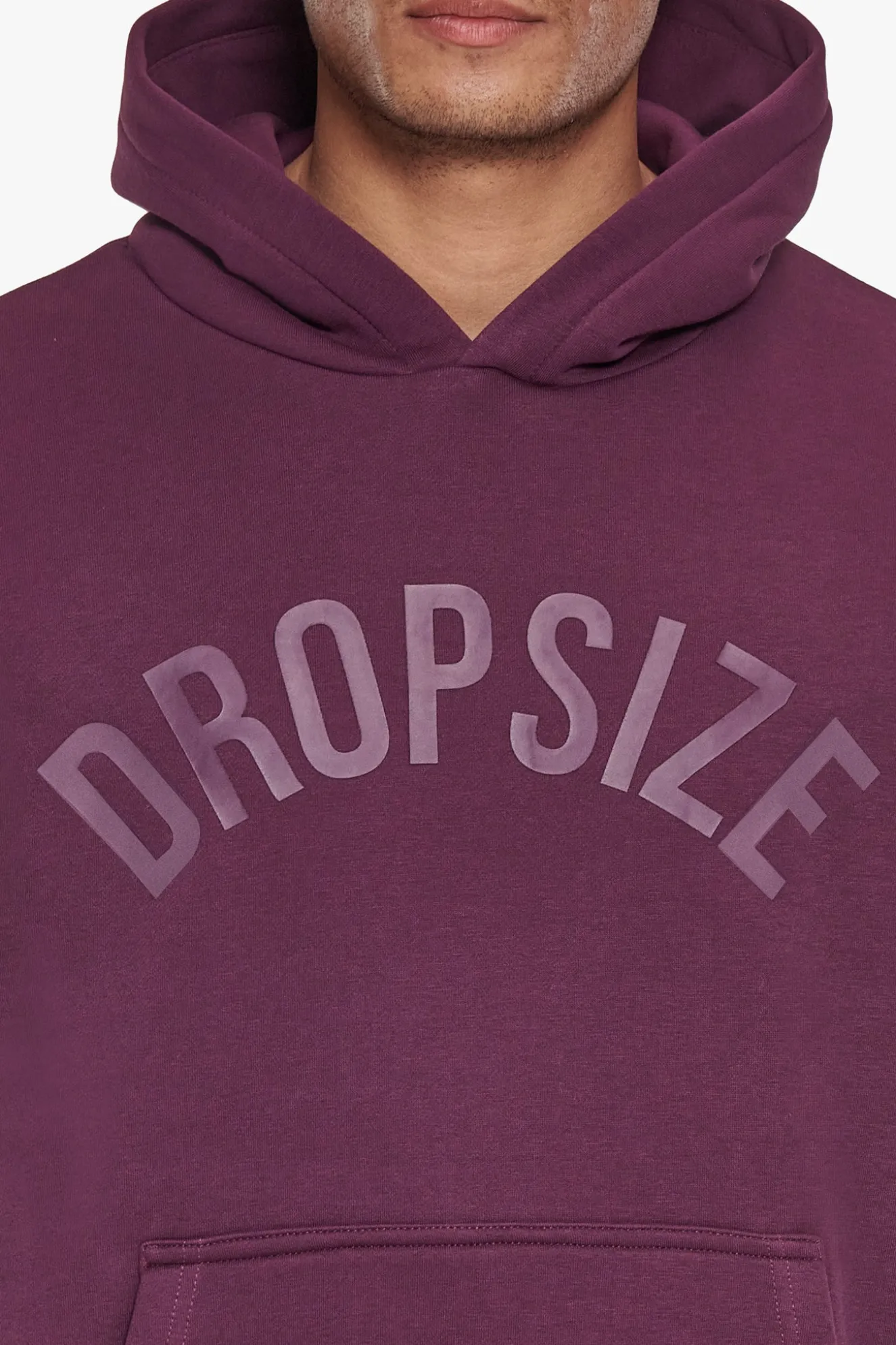 HEAVY OVERSIZE CURVED HOODIE GRAPE WINE