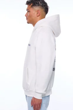 HEAVY OVERSIZE DAILY HUSTLE HOODIE CREAM WHITE