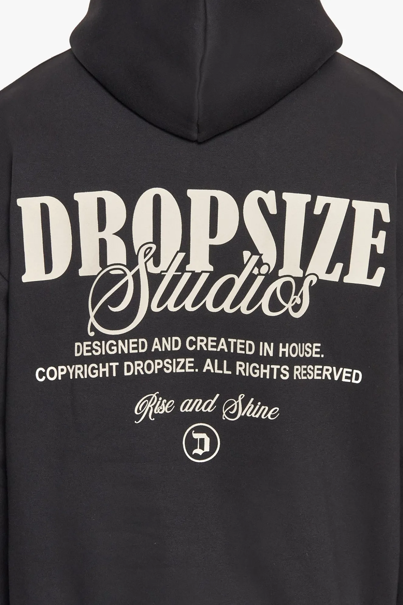 HEAVY OVERSIZE DROPSIZE STUDIOS HOODIE BLACK/COCONUT