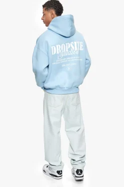 HEAVY OVERSIZE DROPSIZE STUDIOS HOODIE BABY BLUE
