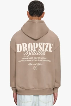 HEAVY OVERSIZE DROPSIZE STUDIOS HOODIE SILVERMINK/COCONUT