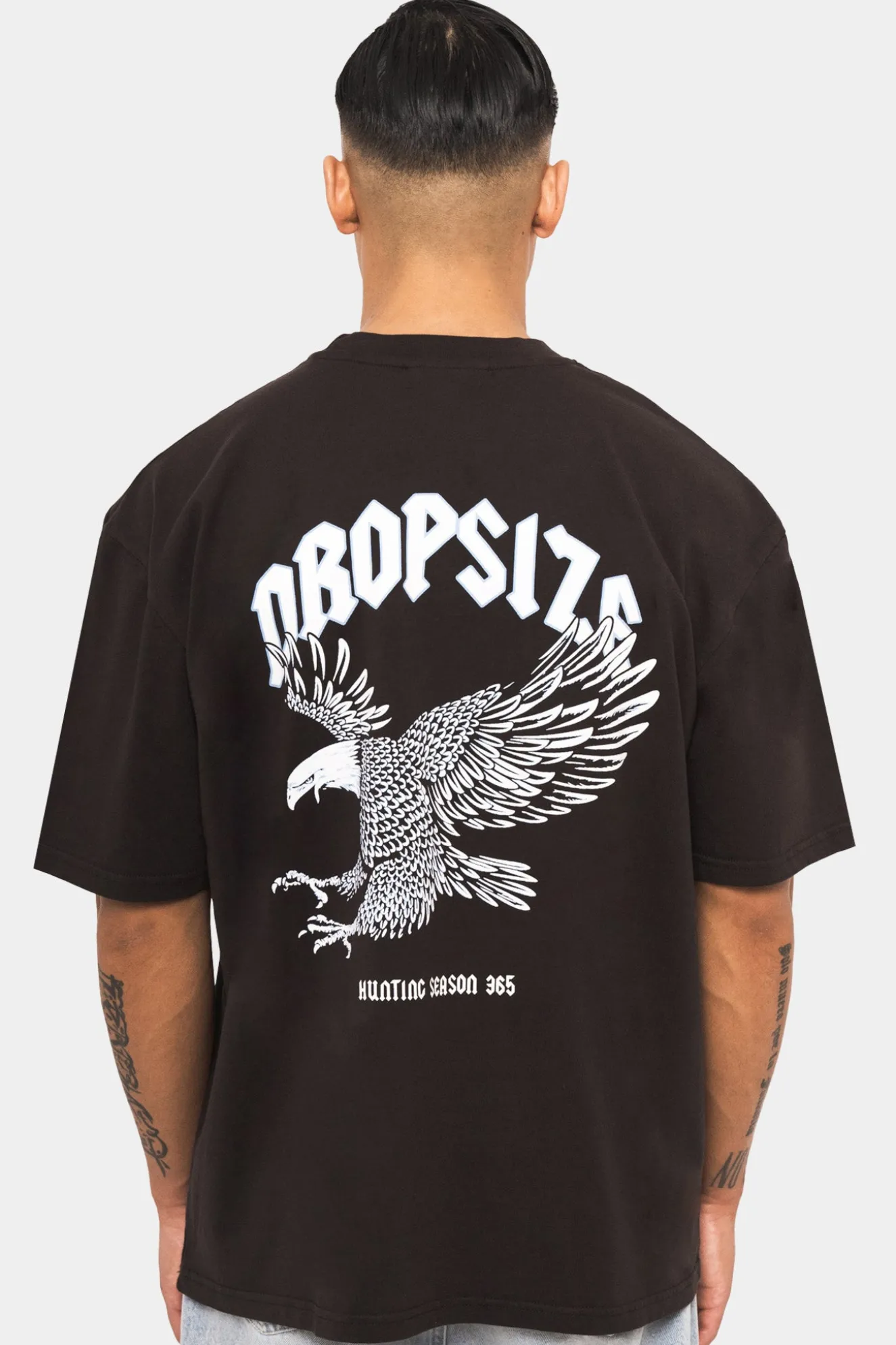 HEAVY OVERSIZE EAGLE T-SHIRT WASHED BLACK