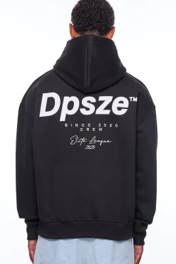 HEAVY OVERSIZE ELITE LEAGUE HOODIE BLACK