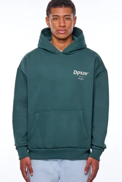 HEAVY OVERSIZE ELITE LEAGUE HOODIE TREKKING GREEN