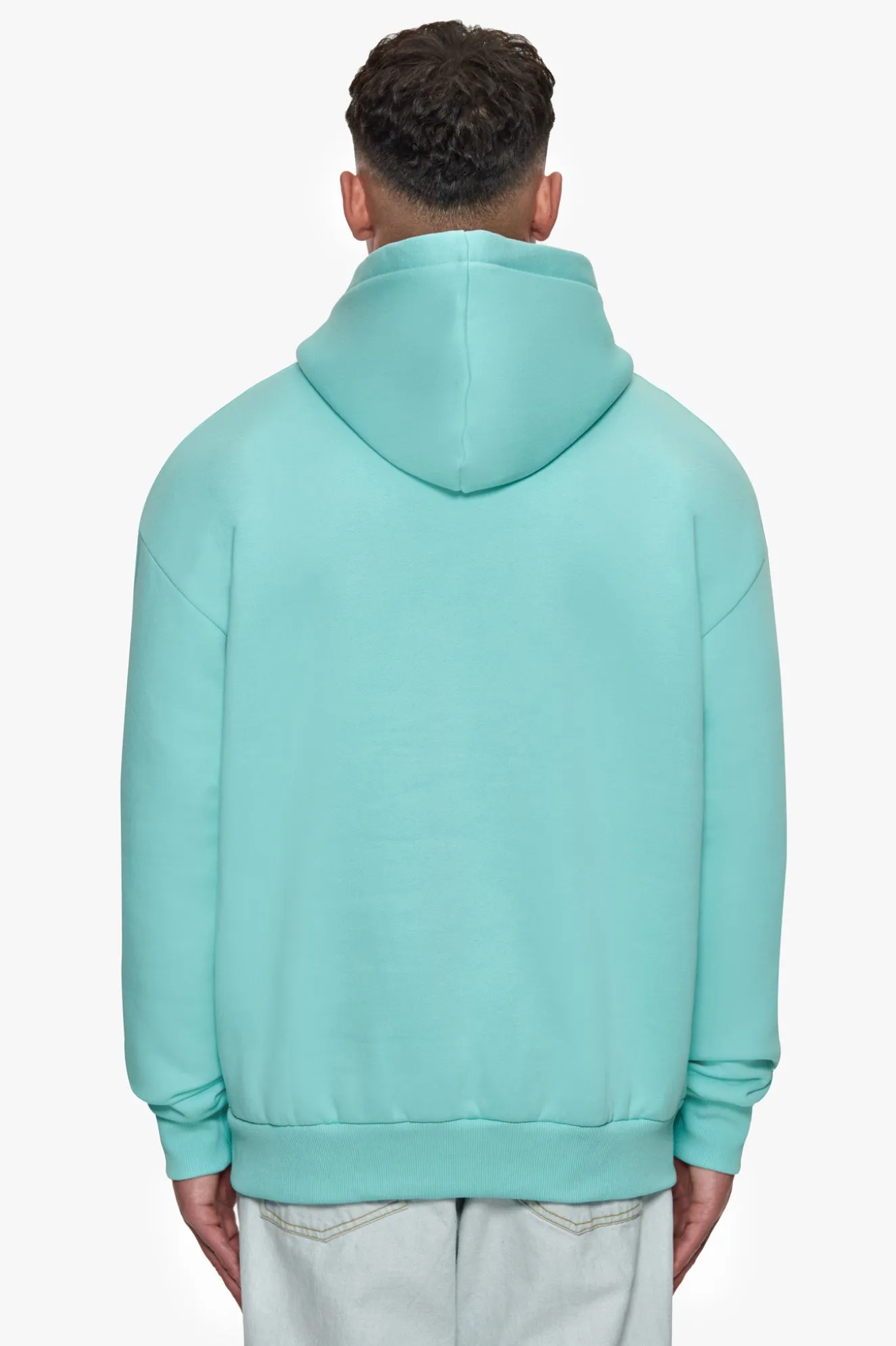 HEAVY OVERSIZE EMBO HOODIE TURQUOISE