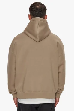 HEAVY OVERSIZE EMBO HOODIE SILVER MINK