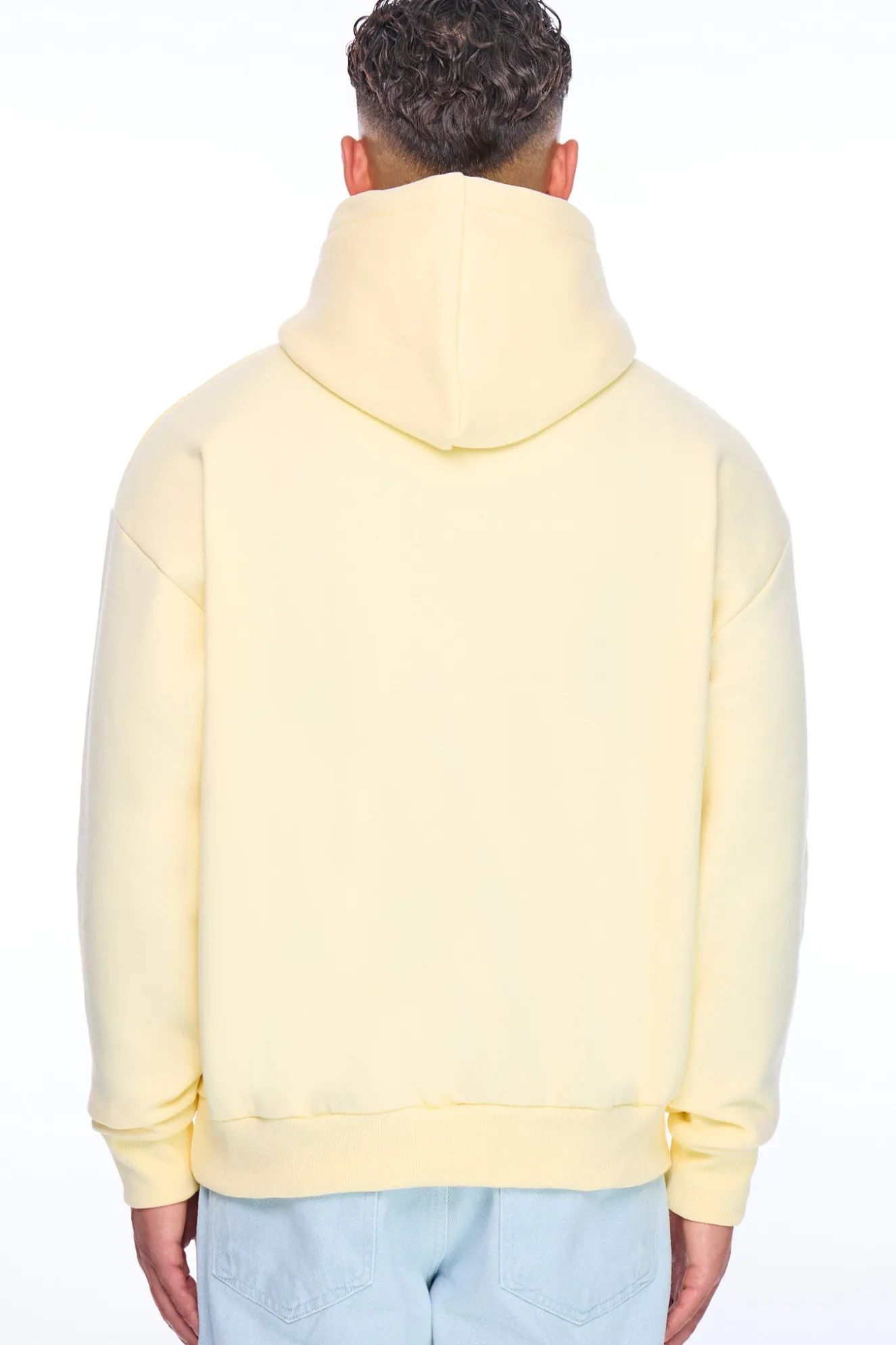 HEAVY OVERSIZE EMBO HOODIE ALMOND OIL