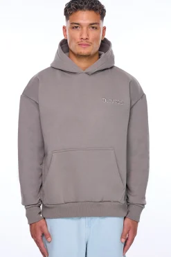 HEAVY OVERSIZE EMBO HOODIE DRIFTWOOD