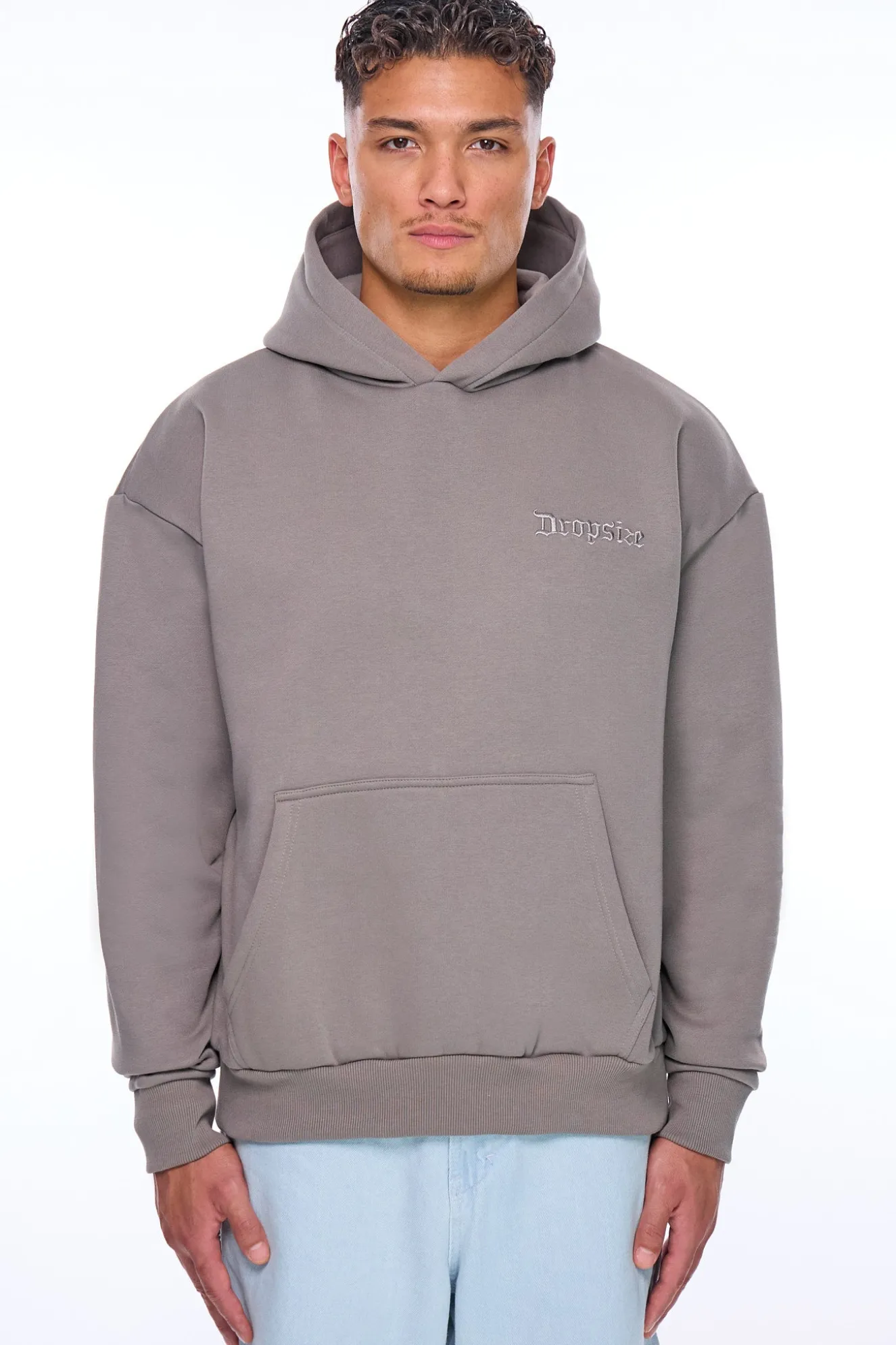 HEAVY OVERSIZE EMBO HOODIE DRIFTWOOD