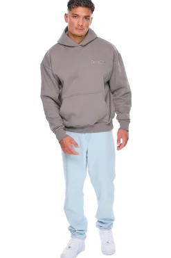 HEAVY OVERSIZE EMBO HOODIE DRIFTWOOD