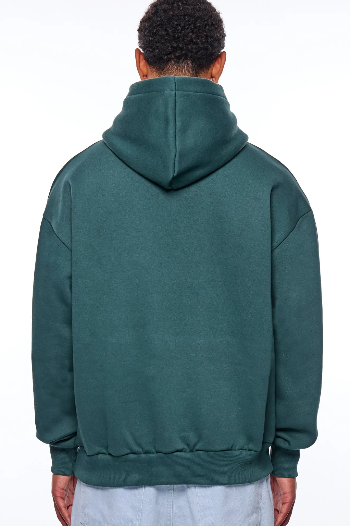 HEAVY OVERSIZE EMBO HOODIE TREKKING GREEN