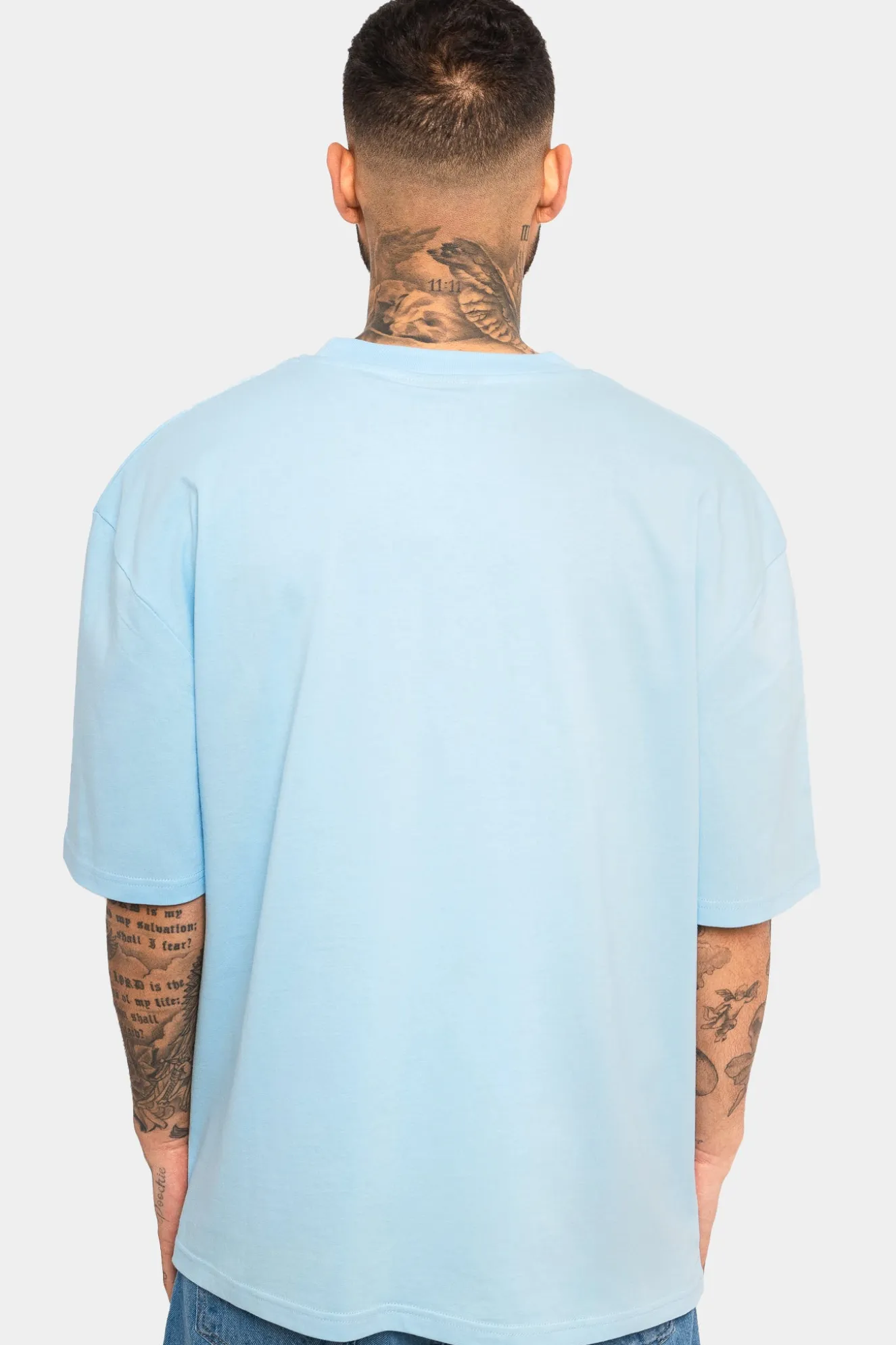 HEAVY OVERSIZE EMBO T-SHIRT BABY BLUE