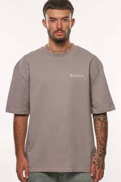 HEAVY OVERSIZE EMBO T-SHIRT GULL GREY