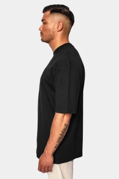 HEAVY OVERSIZE EMBO T-SHIRT BLACK
