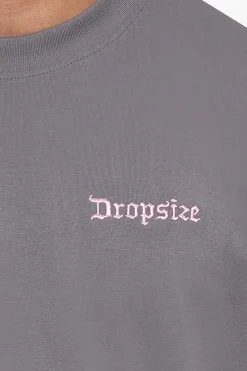 HEAVY OVERSIZE EMBO T-SHIRT ANTHRAZIT