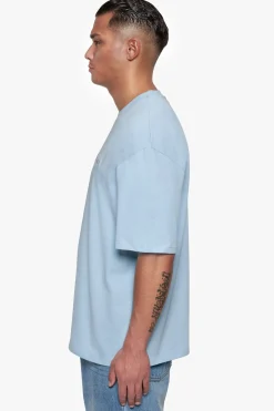 HEAVY OVERSIZE EMBO T-SHIRT BABY BLUE