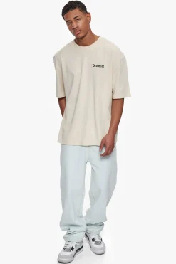 HEAVY OVERSIZE EMBO T-SHIRT COCONUT MILK