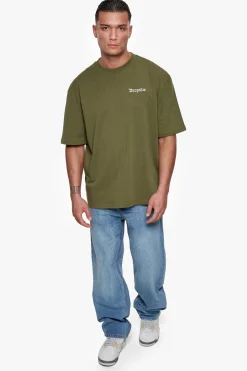 HEAVY OVERSIZE EMBO T-SHIRT OLIVE