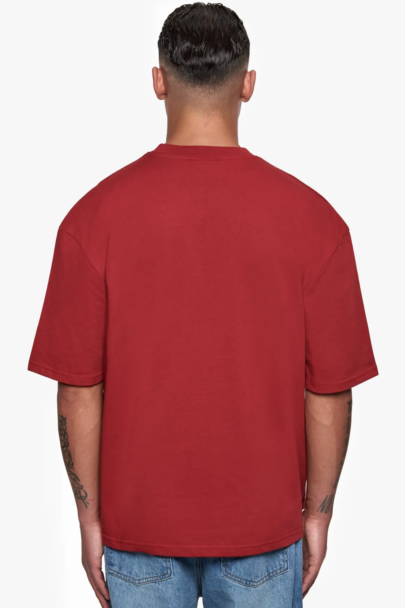HEAVY OVERSIZE EMBO T-SHIRT RED