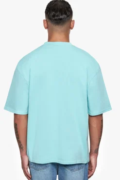HEAVY OVERSIZE EMBO T-SHIRT TURQUOIS