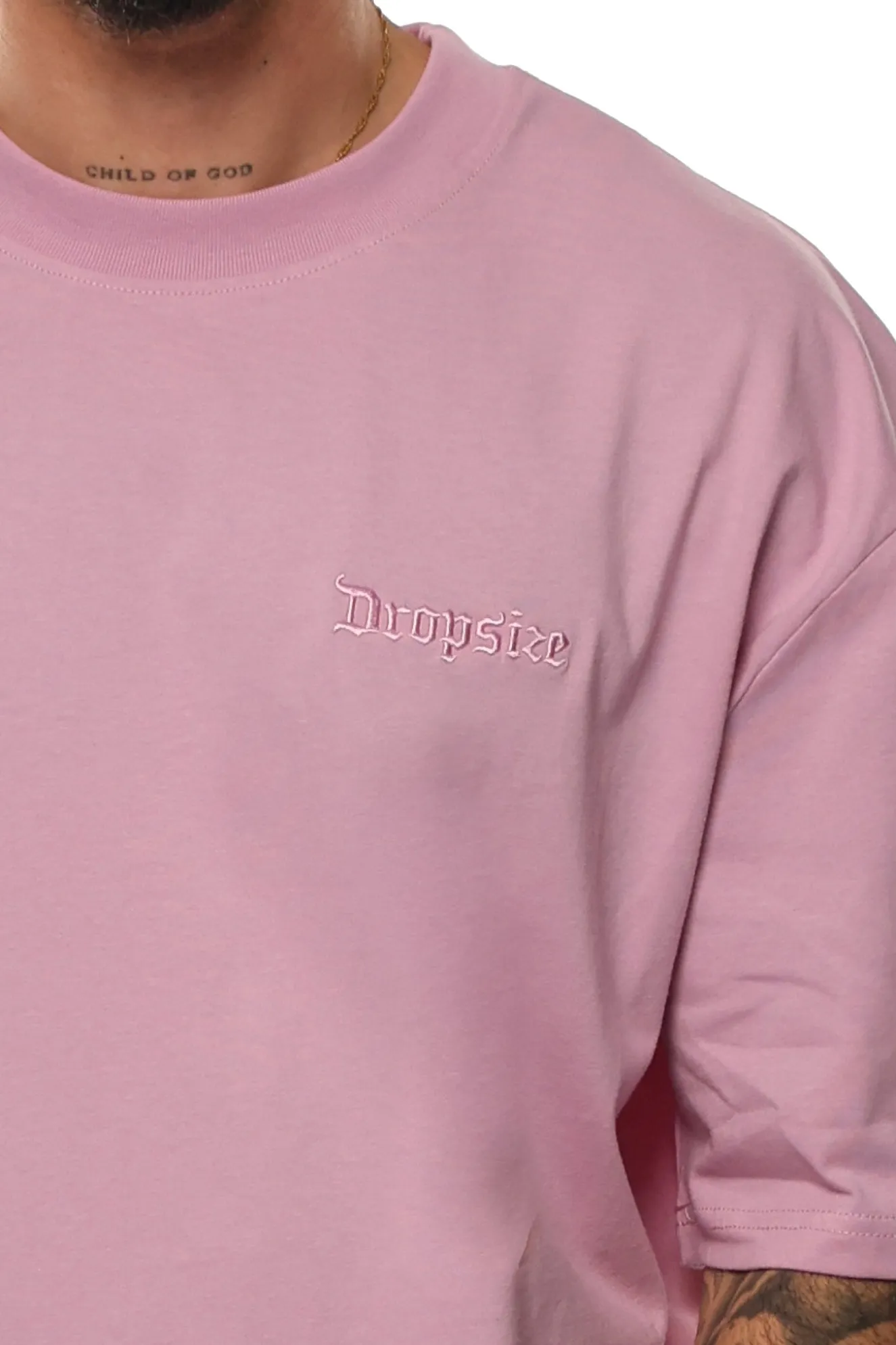 HEAVY OVERSIZE EMBO T-SHIRT LILAC SNOW