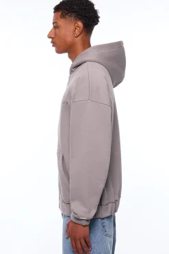 HEAVY OVERSIZE EMBO ZIP HOODIE WET WEATHER
