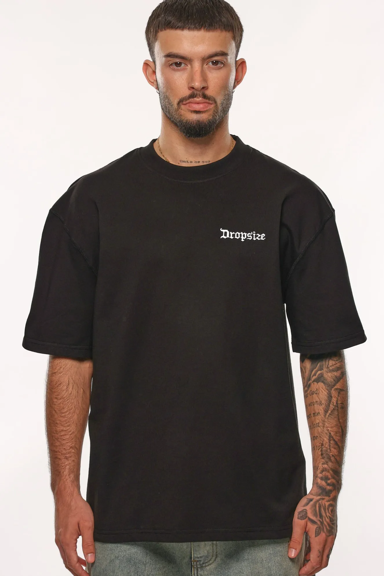 HEAVY OVERSIZE FEAR DEATH T-SHIRT BLACK
