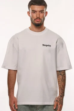 HEAVY OVERSIZE FEAR DEATH T-SHIRT WHITE