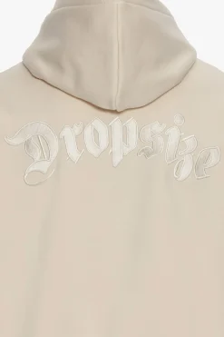 HEAVY OVERSIZE FLAT BACK EMBO HOODIE COCONUT MILK