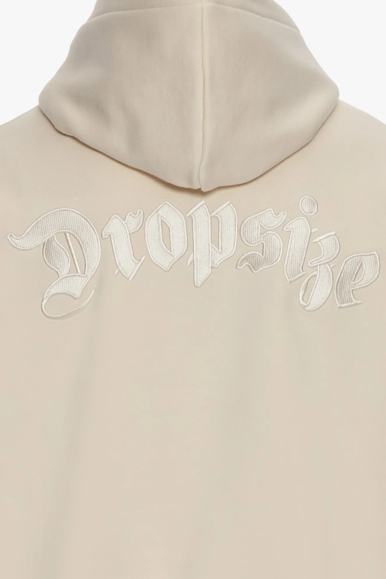 HEAVY OVERSIZE FLAT BACK EMBO HOODIE COCONUT MILK