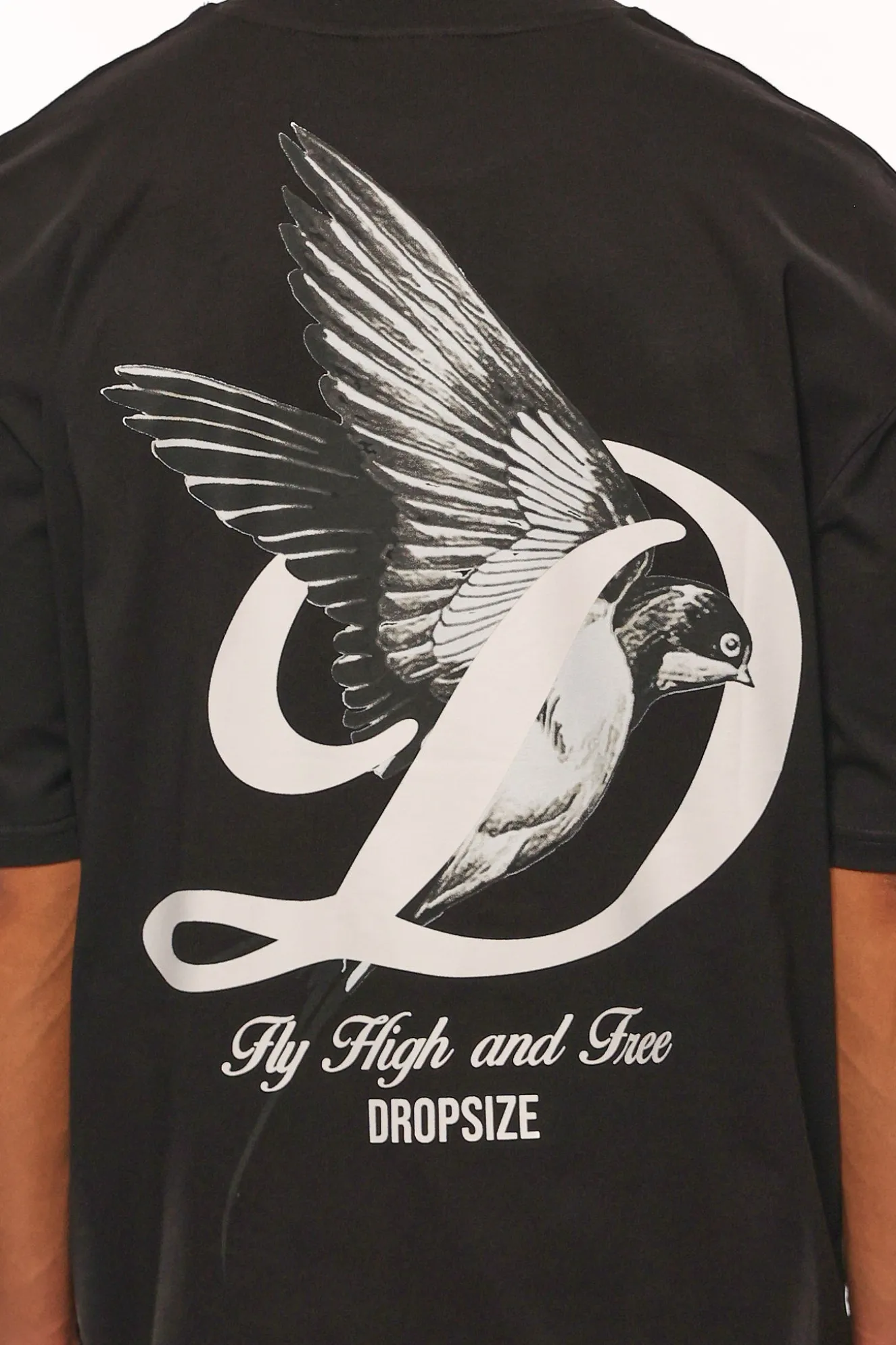 HEAVY OVERSIZE FLY HIGH T-SHIRT BLACK