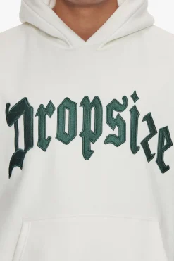 HEAVY OVERSIZE FRONT EMBO LOGO HOODIE CREAM